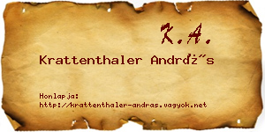 Krattenthaler András névjegykártya